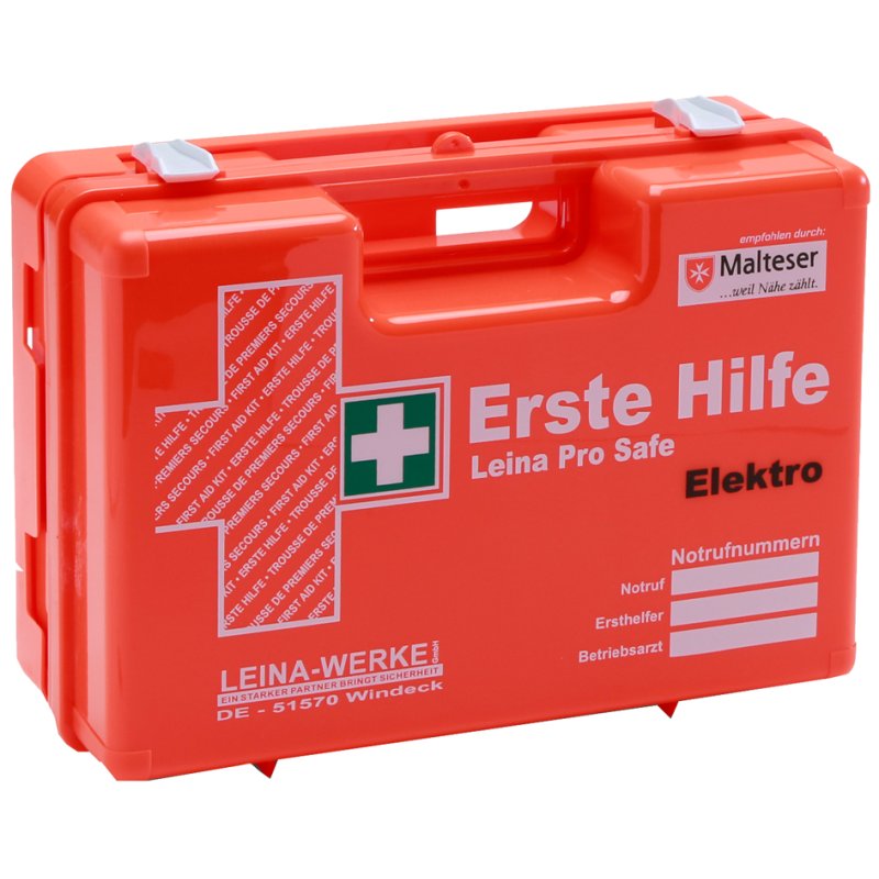 LEINA-WERKE Professional Safe Electricity first aid case, DIN 13157, orange